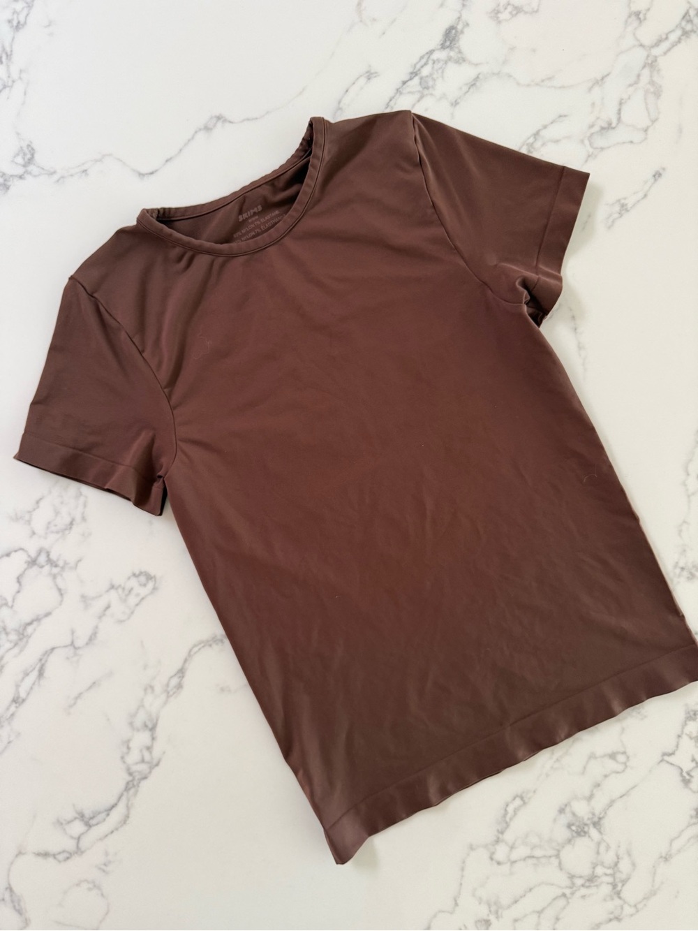 SKIMS Soft Smoothing Seamless T-Shirt - Cocoa - Size Medium